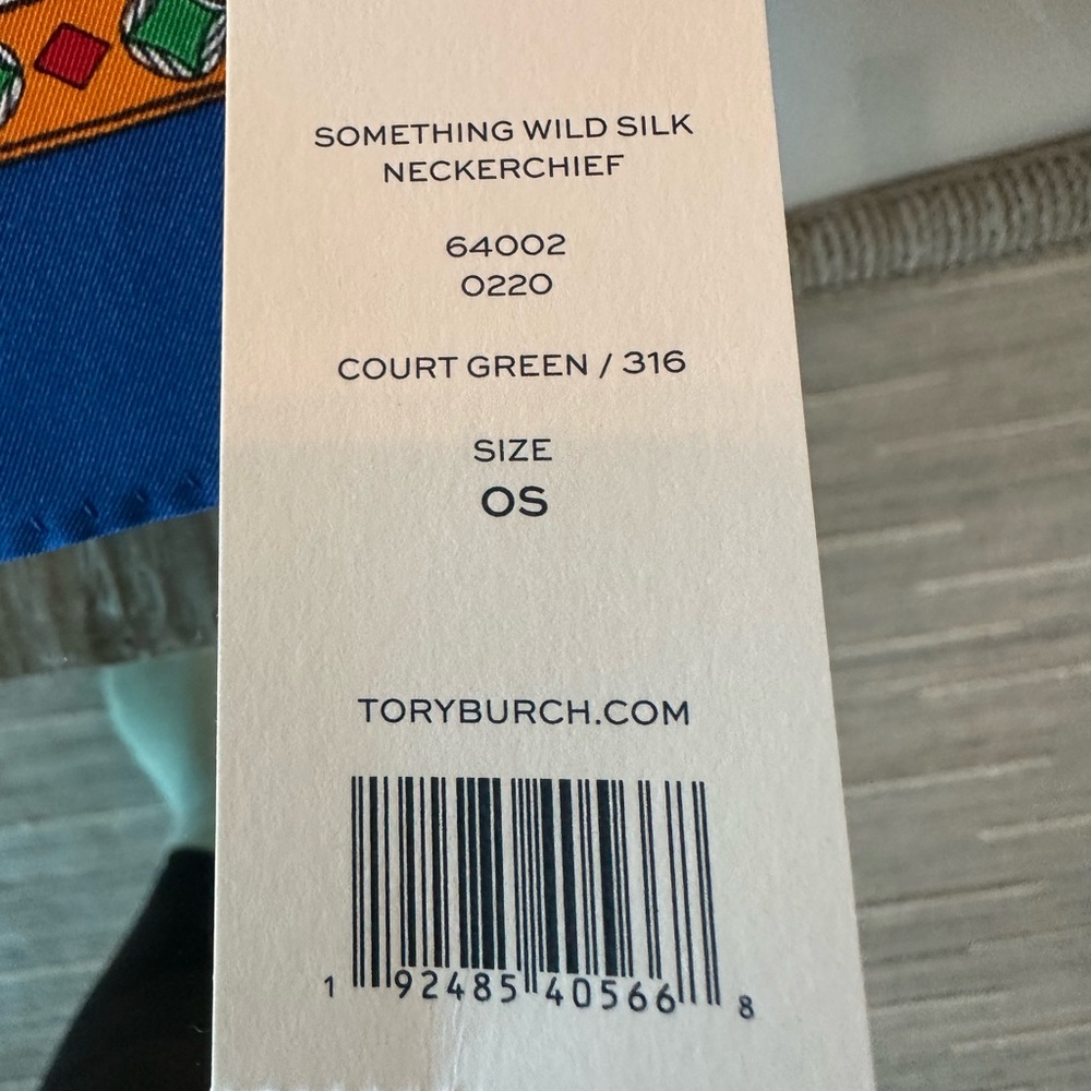Tory Burch - Something Wild Silk Neckerchief courtesy of Green New With Tags - Picture 8 of 12